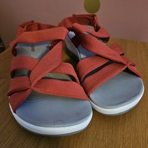 Clarks Strappy Red Sandal